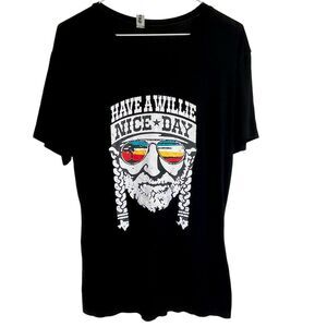 Have A Willie Nice Day‎ Graphic T-Shirt  Country Music Shirt - Black- Size Med